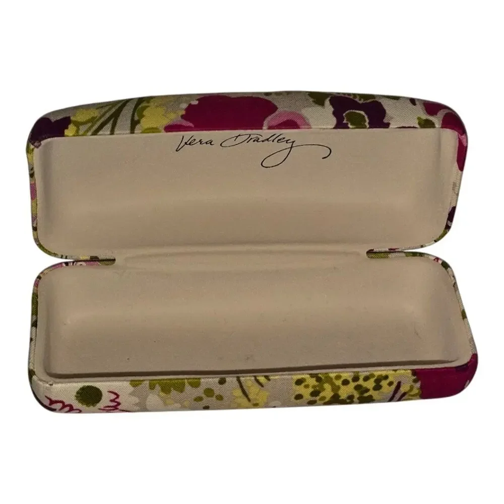 Vera Bradley Floral Clam Shell Sunglasses Case - Pink and Green New